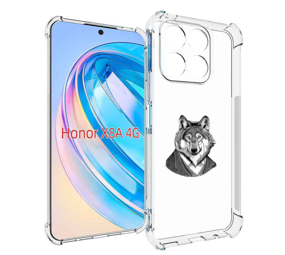 

Чехол MyPads волк в пиджаке для Honor X8a, Tocco