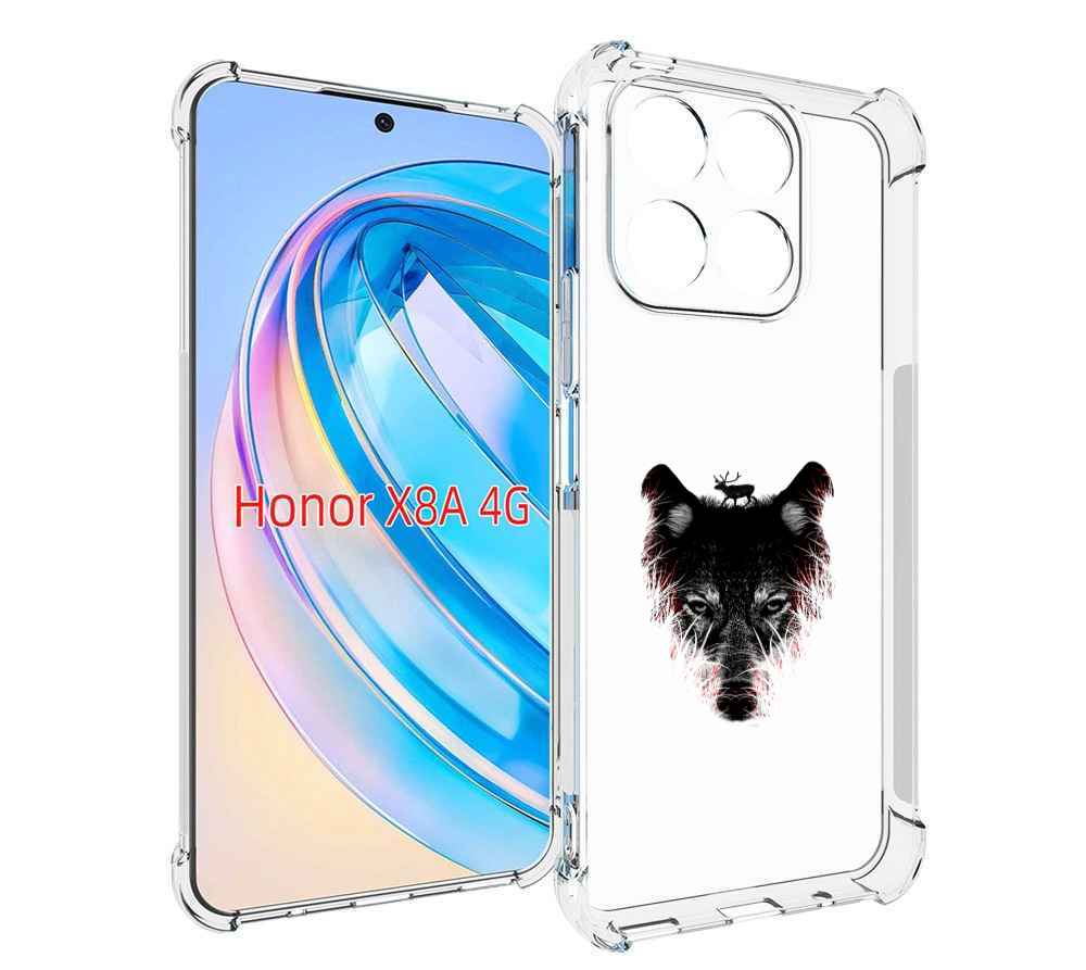 

Чехол MyPads волк в траве для Honor X8a, Tocco