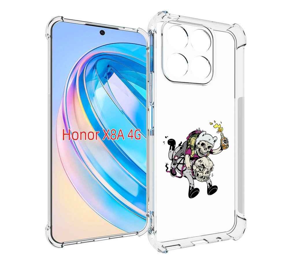 

Чехол MyPads время приключений скелеты для Honor X8a, Tocco