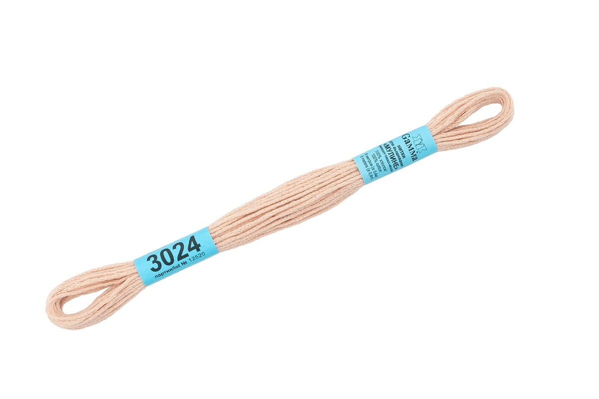 

Gamma мулине, 100% хлопок, 24х8 м, №3024, чайная роза, Разноцветный