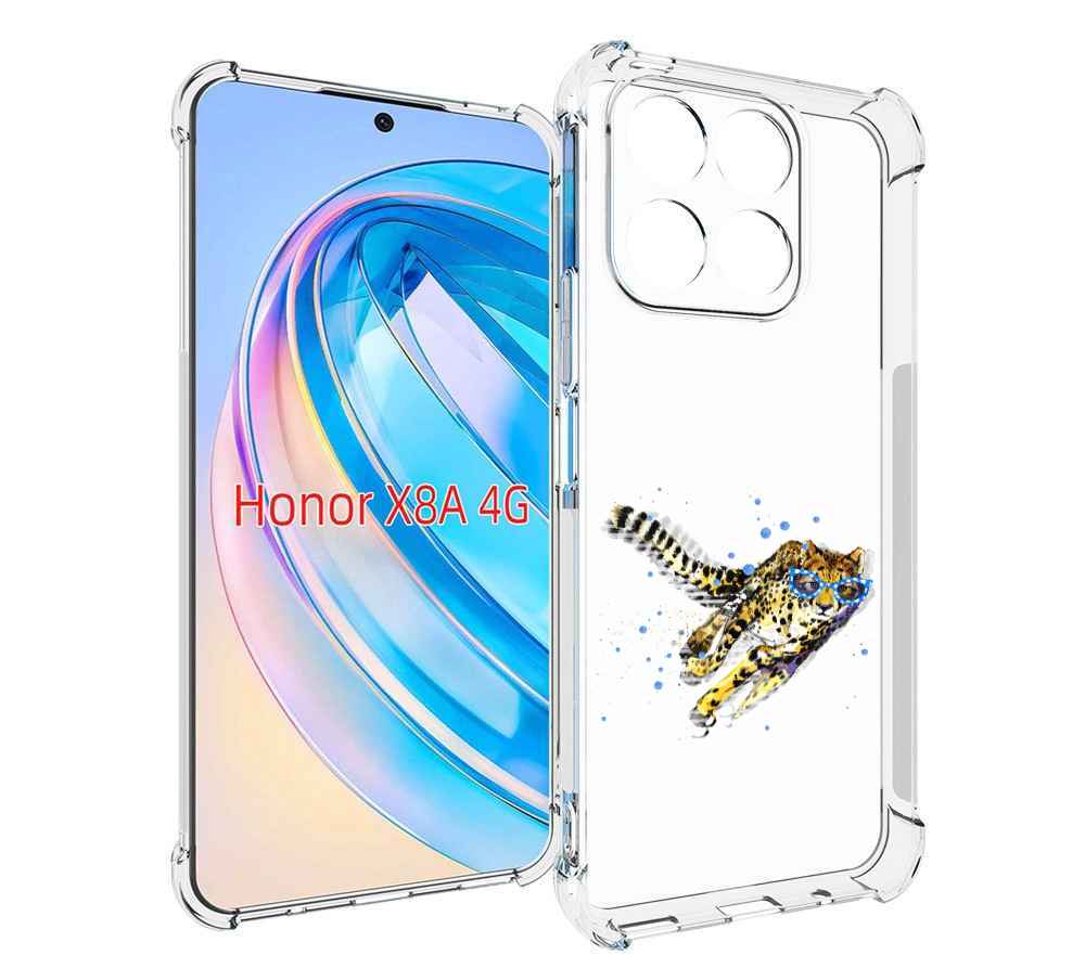 

Чехол MyPads гепард в очках для Honor X8a, Tocco