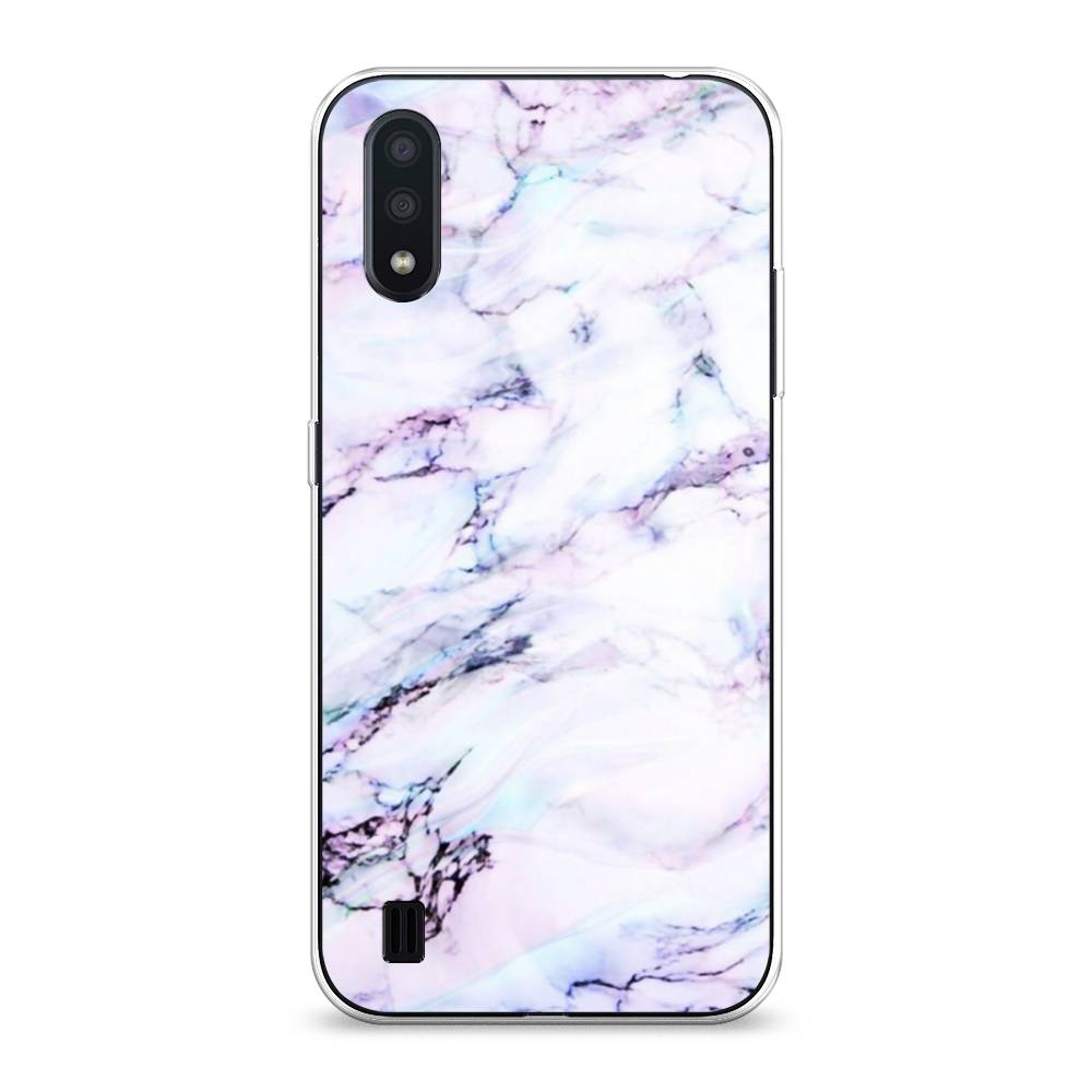 

Чехол на Samsung Galaxy A01 "Радужный мрамор", Серый;фиолетовый, 29550-3
