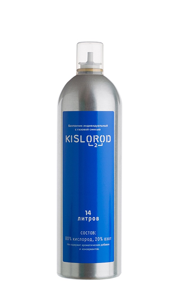 Купить Кислородный баллончик индивидуальный с газовой смесью KISLOROD K14L, KISLOROD prana
