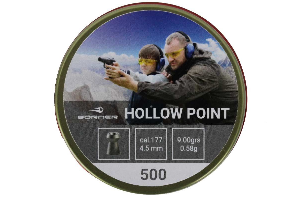 

Пули для пневматики Borner "Hollow Point" 4,5 мм, 500 шт, 0,58 гр, Серый, Borner "Hollow Point" 4,5 мм, 500 шт, 0,58 гр