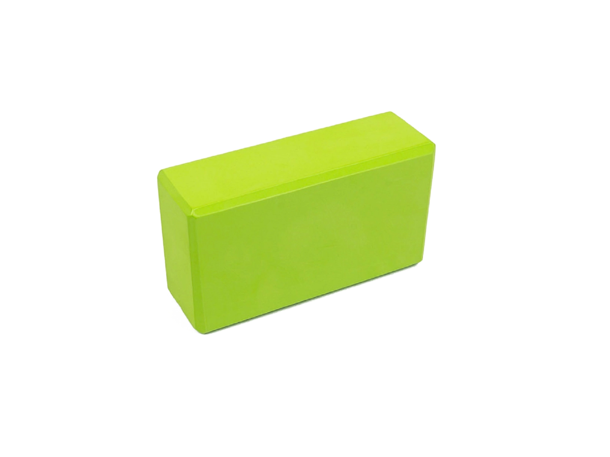 Блок (кирпич) для йоги EVA, 230х150х75 мм, зеленый