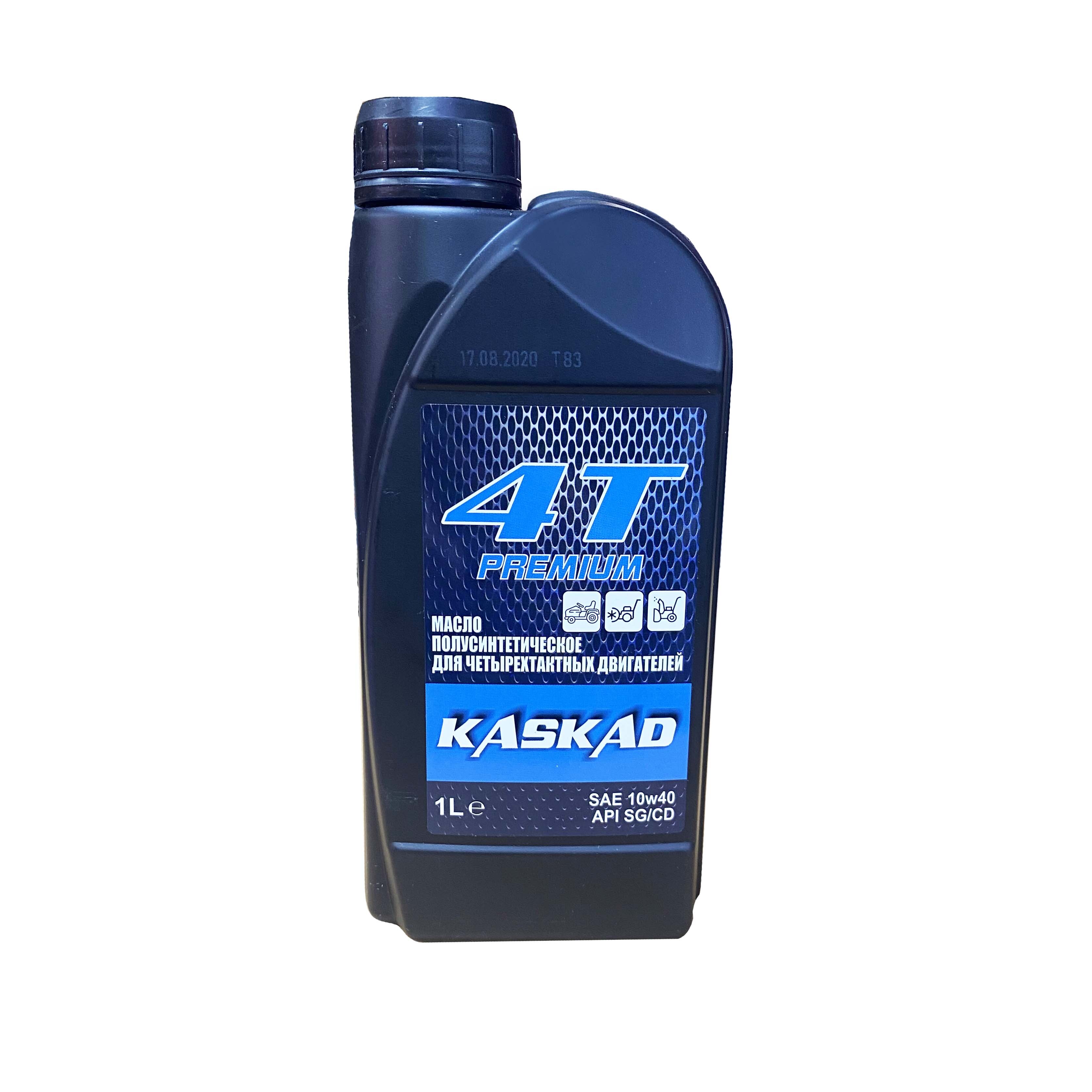 Масло 4-х полусинтет KASKAD 10W40 1 л канистра PREMIUM арт 300-005, моторное полусинтетическое масло для 4 х тактных двигателей mannol
