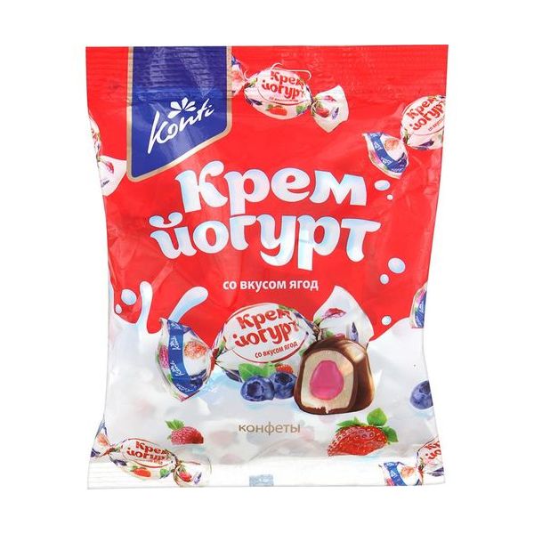 

Конфеты Konti Крем-йогурт со вкусом ягод в шоколадной глазури