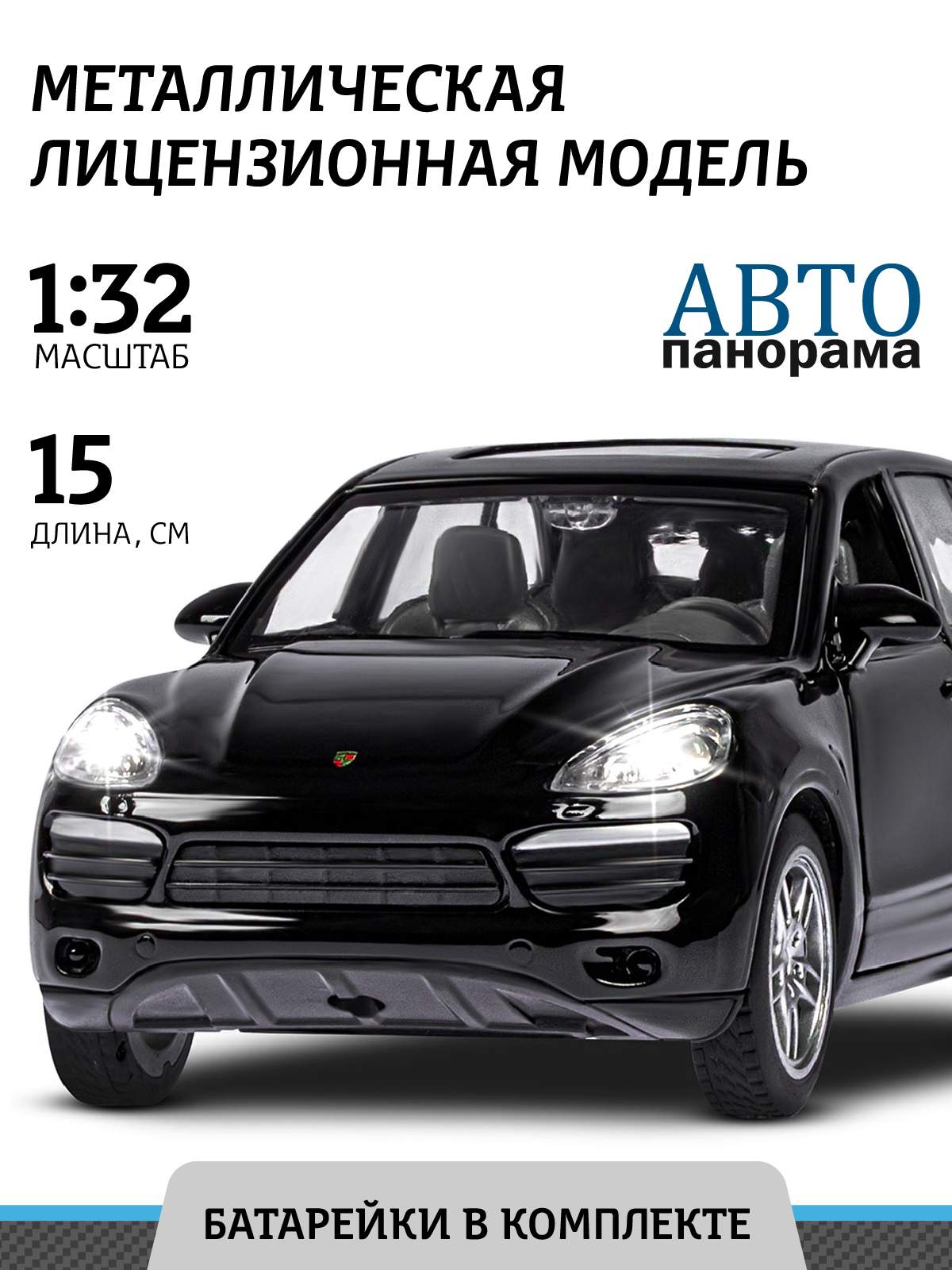 Машинка металлическая инерционная ТМ Автопанорама Porsche Cayenne S М132 JB1251579 2142₽