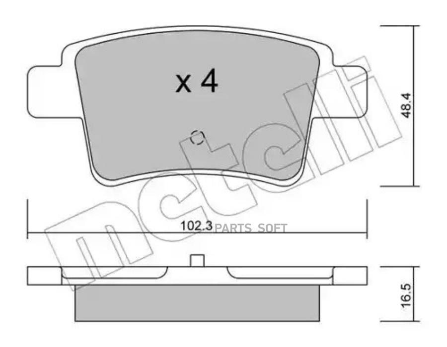 

Тормозные колодки METELLI 2208010