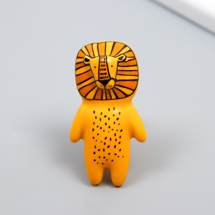 

Ручка для шкатулки керамика, металл "Львёнок" 6,3х3,5 см, Разноцветный