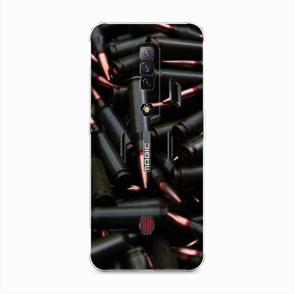 

Чехол Awog на ZTE Nubia Red Magic 7S / ЗТЕ Нубия Ред Мэджик 7С "Пули черные", Разноцветный, 136350-5