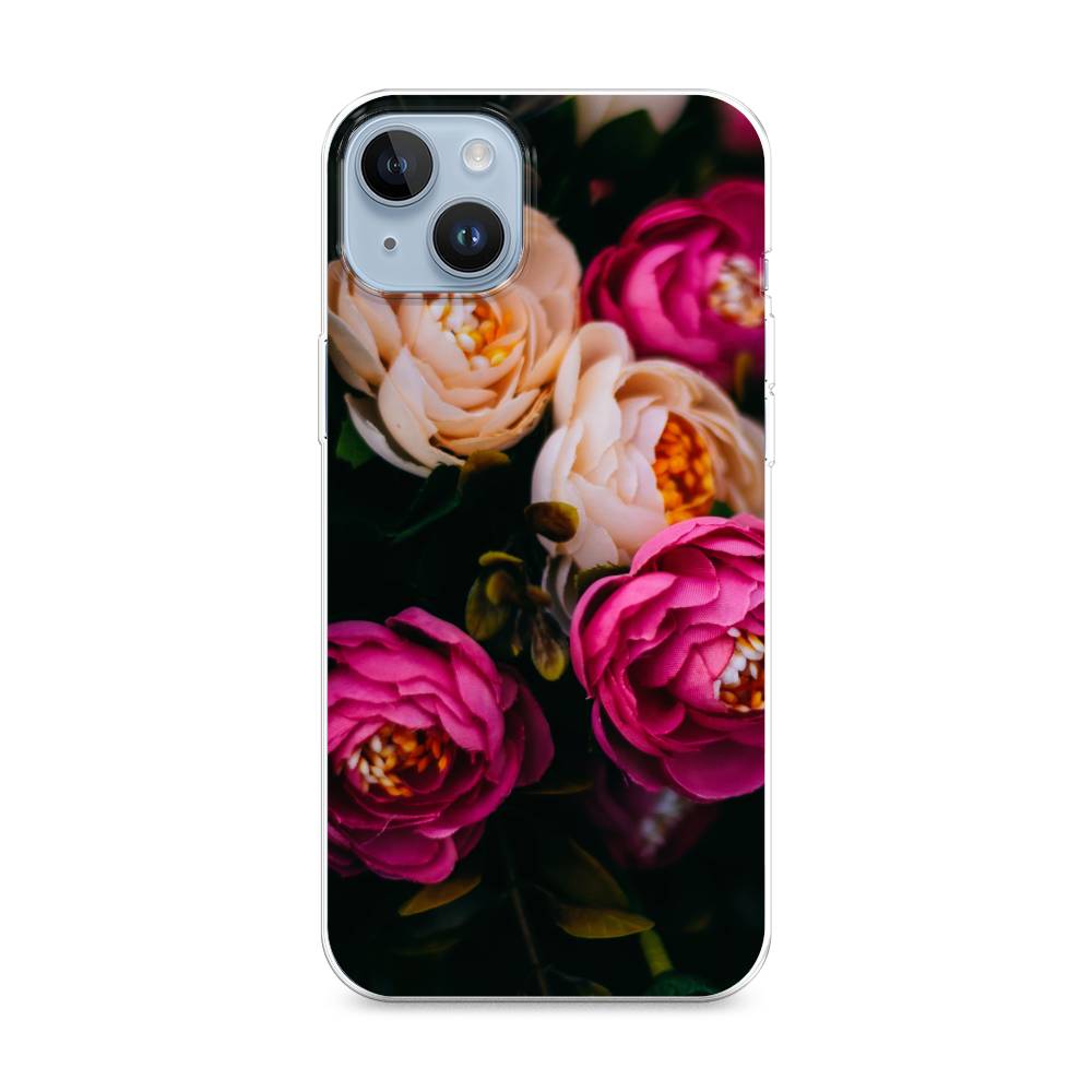 

Чехол Awog на Apple iPhone 14 Plus / Айфон 14 Плюс "Розовые пионы на черном", Разноцветный, 15350-8