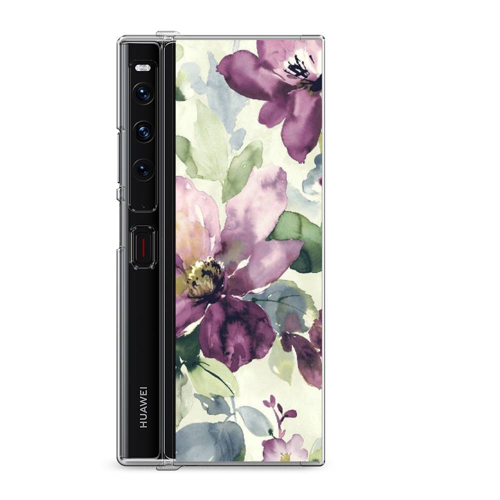 

Силиконовый чехол "Сиреневые цветы-акварель" на Huawei Mate Xs 2 / Хуавеи Мате Xs 2