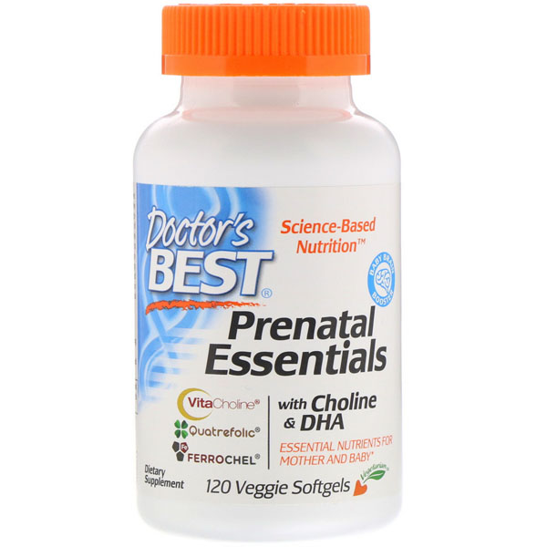 

Doctor's Best Prenatal Essentials with Choline & DHA 120 Softgels витамины для женщин