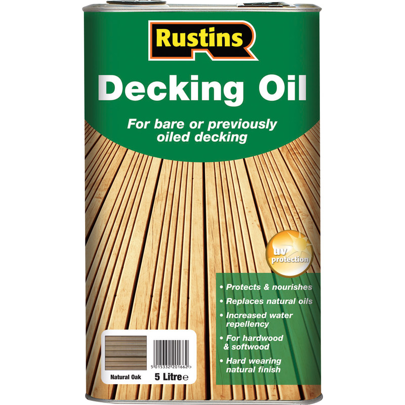 фото Террасное масло rustins decking oil, цвет: дуб, 5 л.