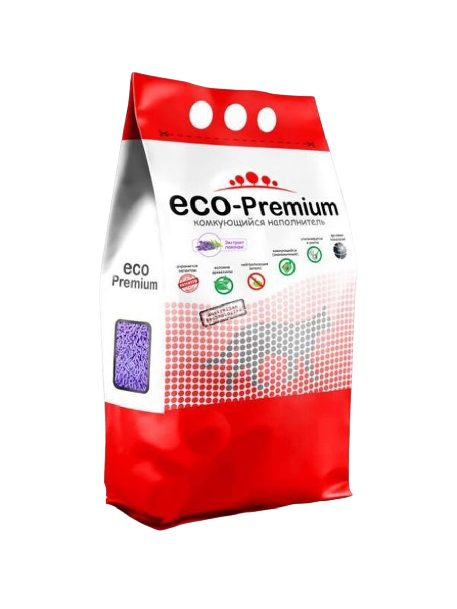 Комкующийся наполнитель ECO-Premium Лаванда древесный лаванда 55 л 5704₽