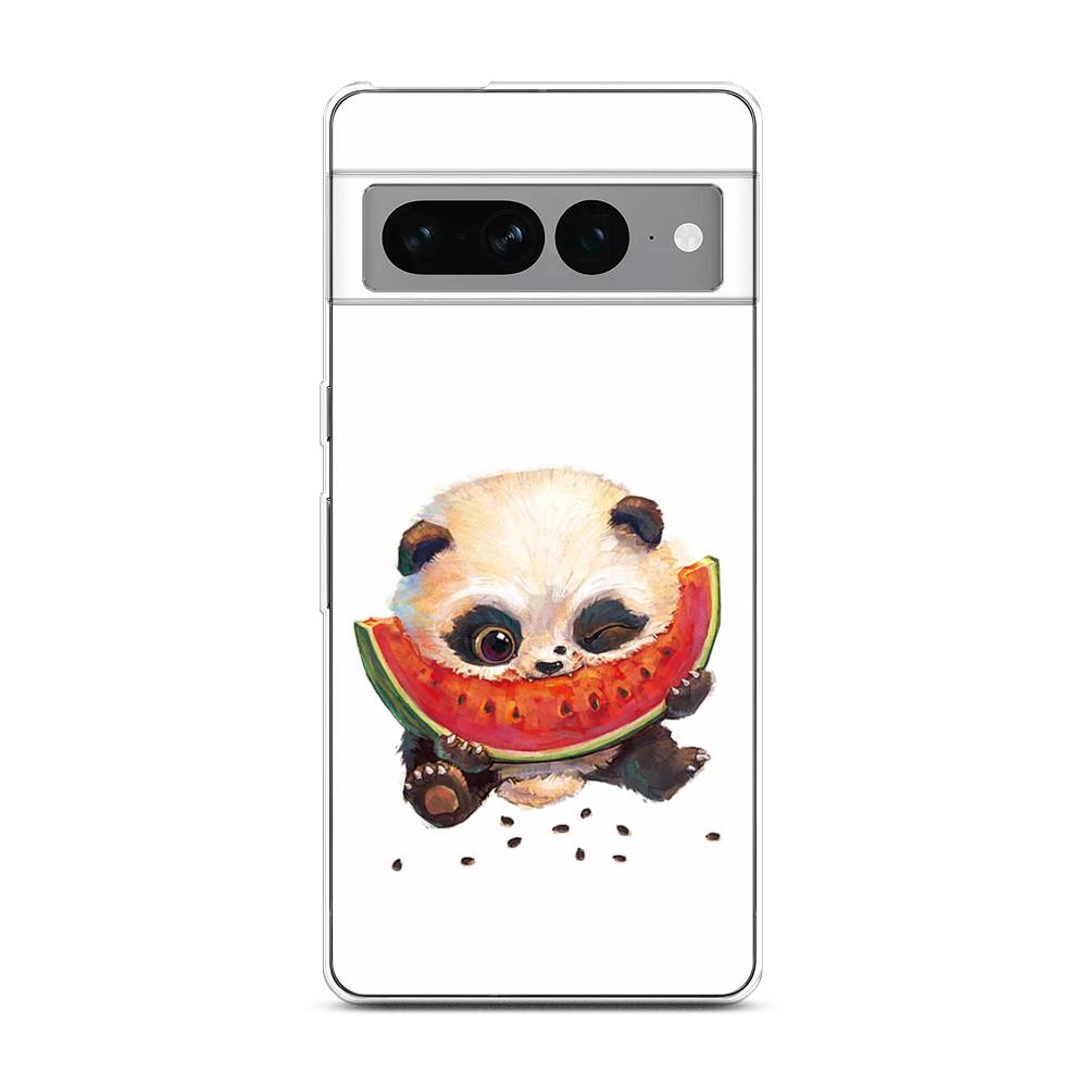 

Чехол Awog на Google Pixel 7 Pro "Малыш панды с арбузом", Разноцветный