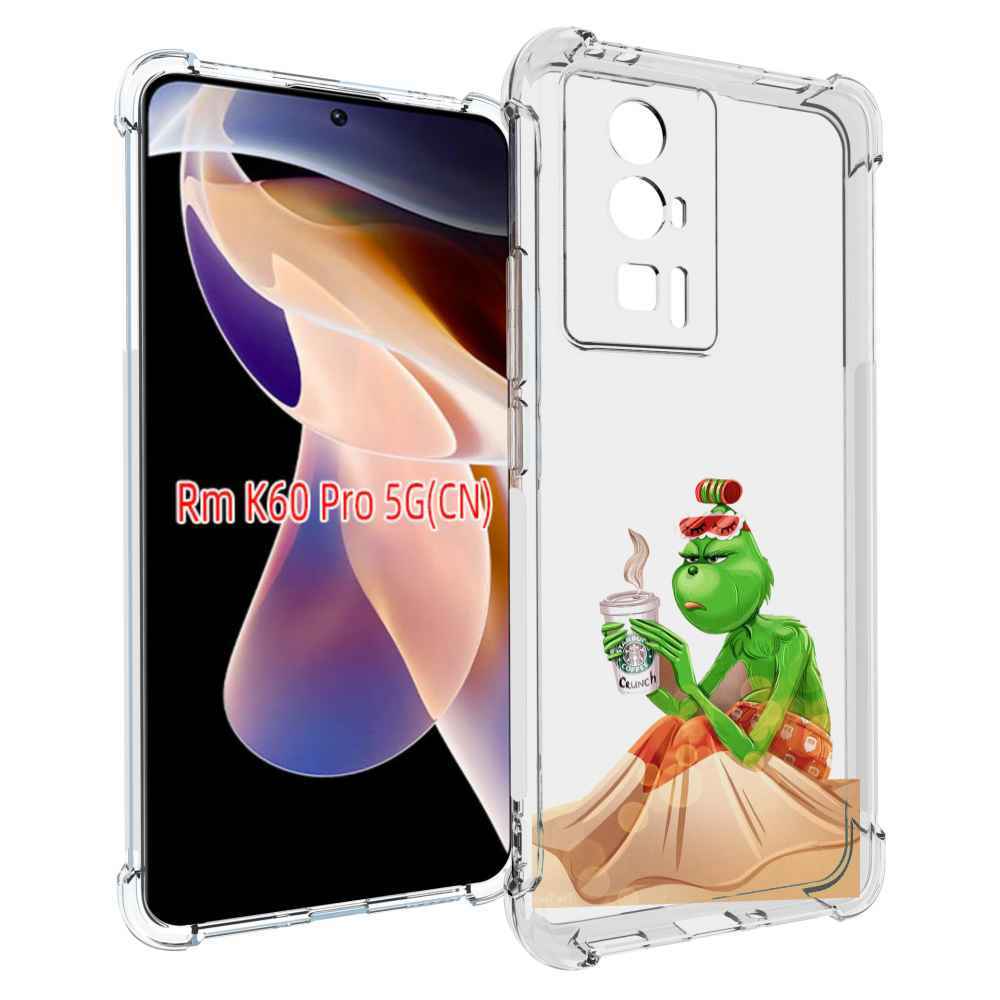 Чехол MyPads Гринч-в-платье для Xiaomi Redmi K60 Pro