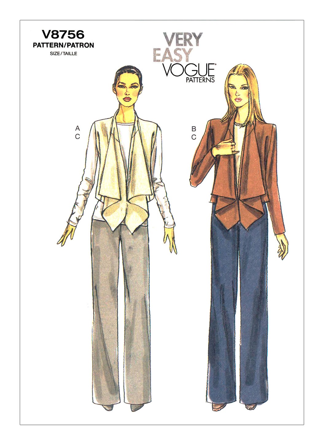

Выкройка Vogue №8756 — Жакет, Брюки