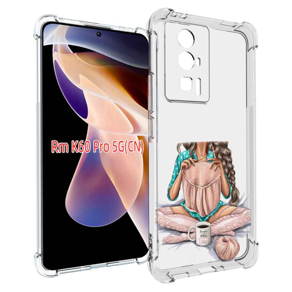 

Чехол MyPads Девушка-вяжет женский для Xiaomi Redmi K60 Pro, Прозрачный, Tocco