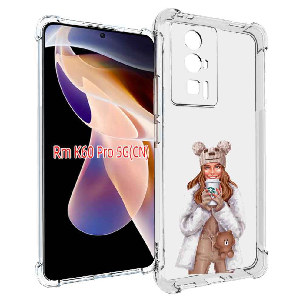 

Чехол MyPads Девушка-с-кофе-старбакс женский для Xiaomi Redmi K60 Pro, Прозрачный, Tocco