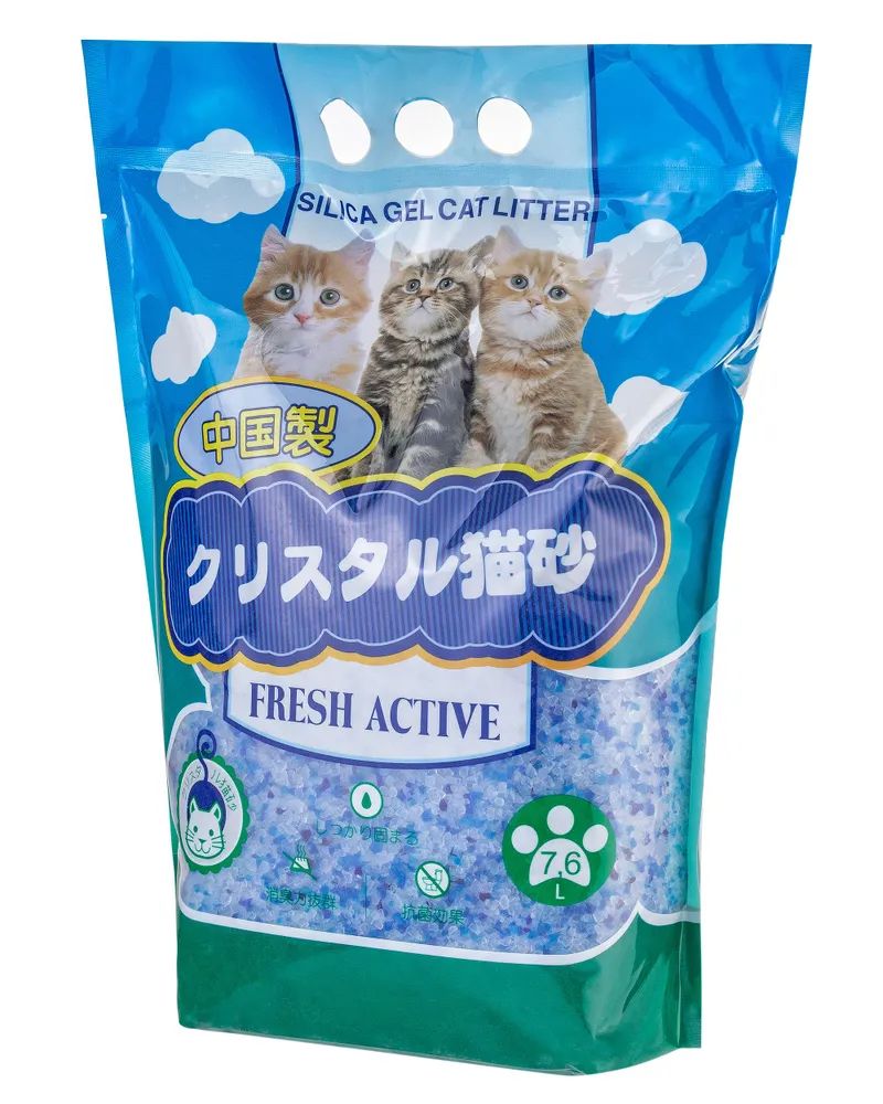 Комкующийся наполнитель Hakase Arekkusu FRESH ACTIVE силикагелевый, 7,6 л