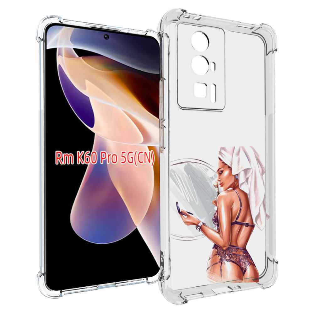 Чехол MyPads Девушка-с-полотенцем женский для Xiaomi Redmi K60 Pro