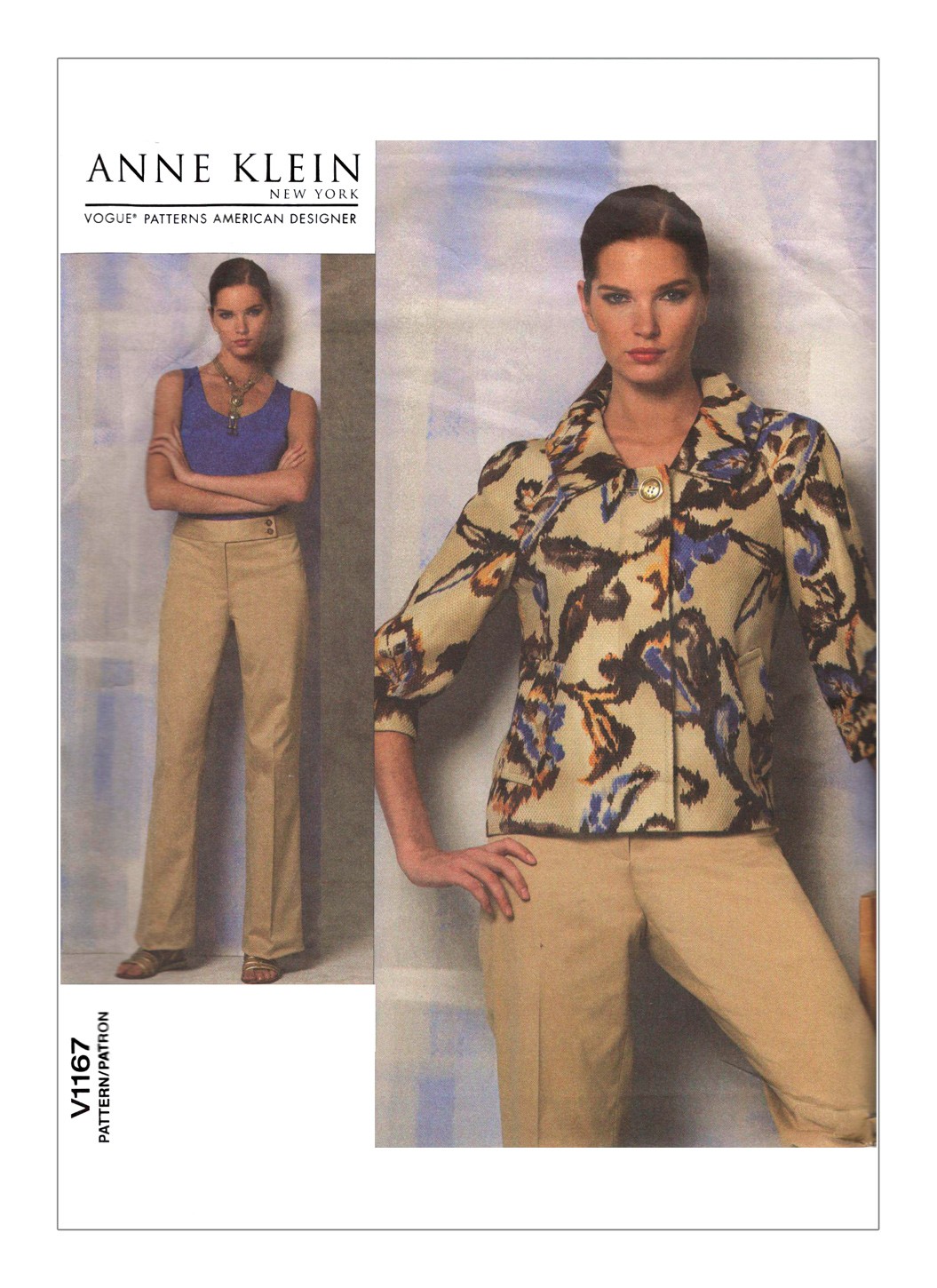 

Выкройка Vogue №1167 — Топ, жакет, брюки от Anne Klein