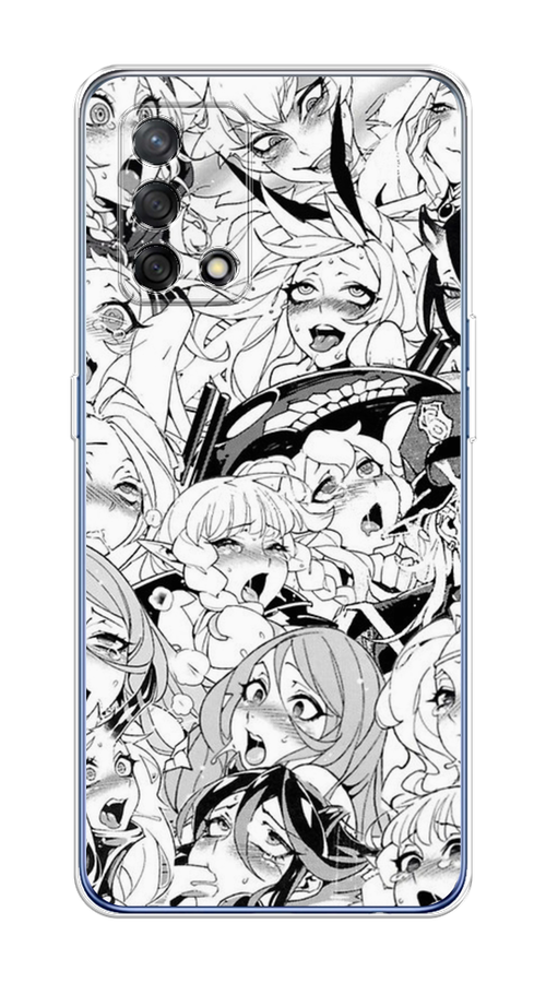 

Чехол на Oppo A74 4G/F19 "Ахегао манга тян", Черный;белый;серый, 256050-1