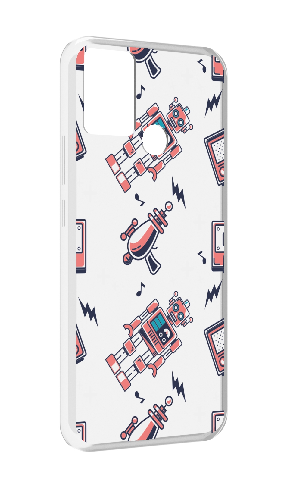 

Чехол MyPads мини-роботы для Infinix Hot 11 Play, Прозрачный, Tocco