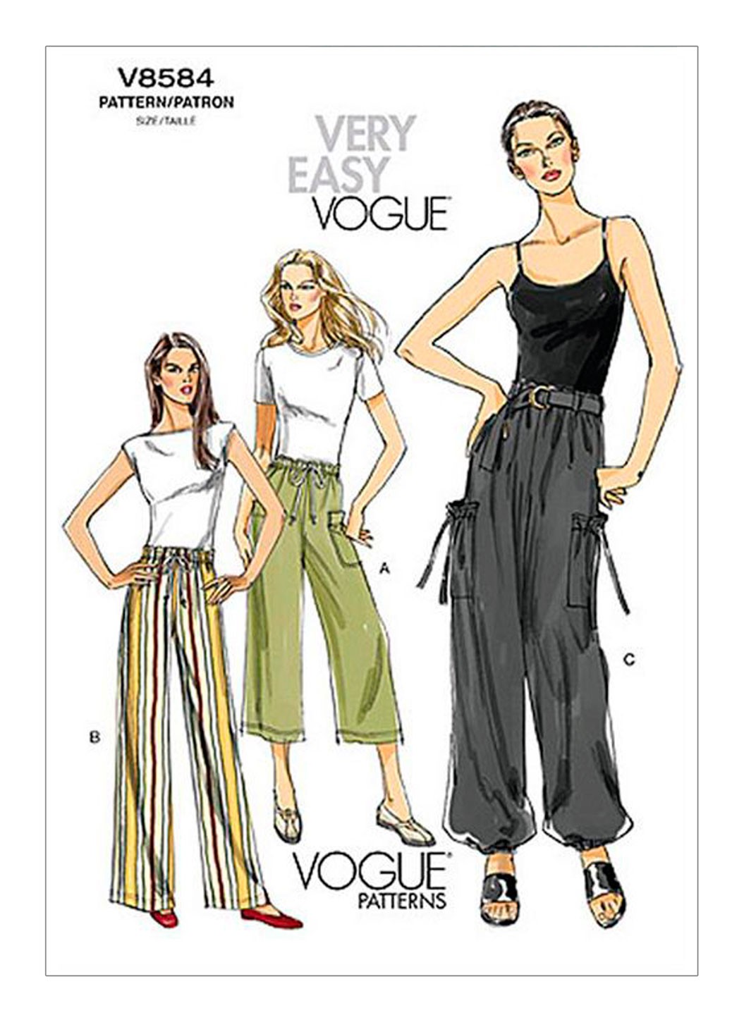

Выкройка Vogue №8584 — Брюки с поясом