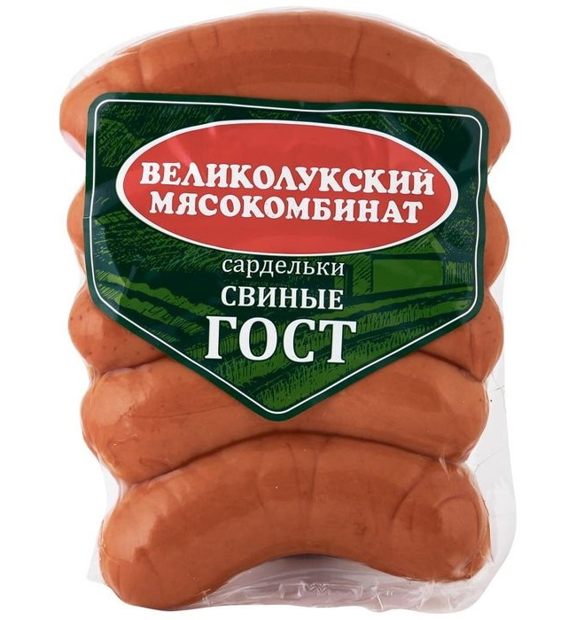 Сардельки Великолукский мясокомбинат Свиные ГОСТ