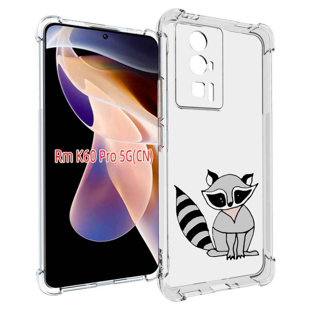 

Чехол MyPads Енотик для Xiaomi Redmi K60 Pro, Прозрачный, Tocco