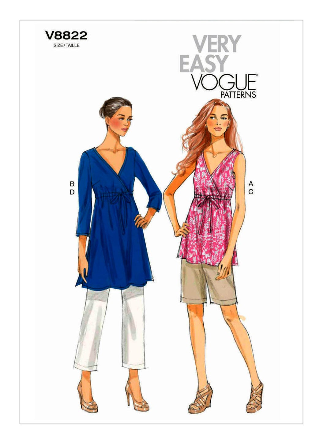 

Выкройка Vogue №8822 — Туника, Шорты, Брюки
