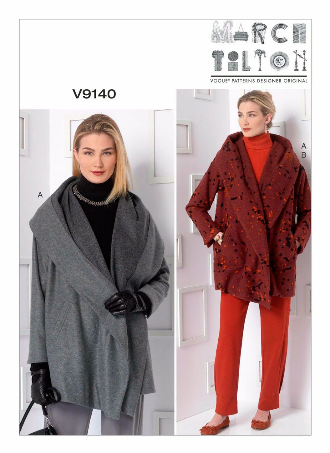 

Выкройка Vogue №9140 — Полупальто, брюки от Marcy Tilton