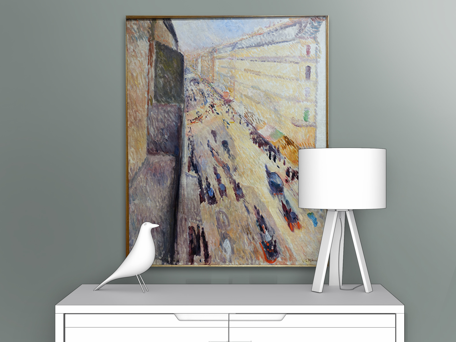 

Картина на холсте репродукция Эдварда Мунка "Рю де Риволи" 60х75 см, Рю де Риволи