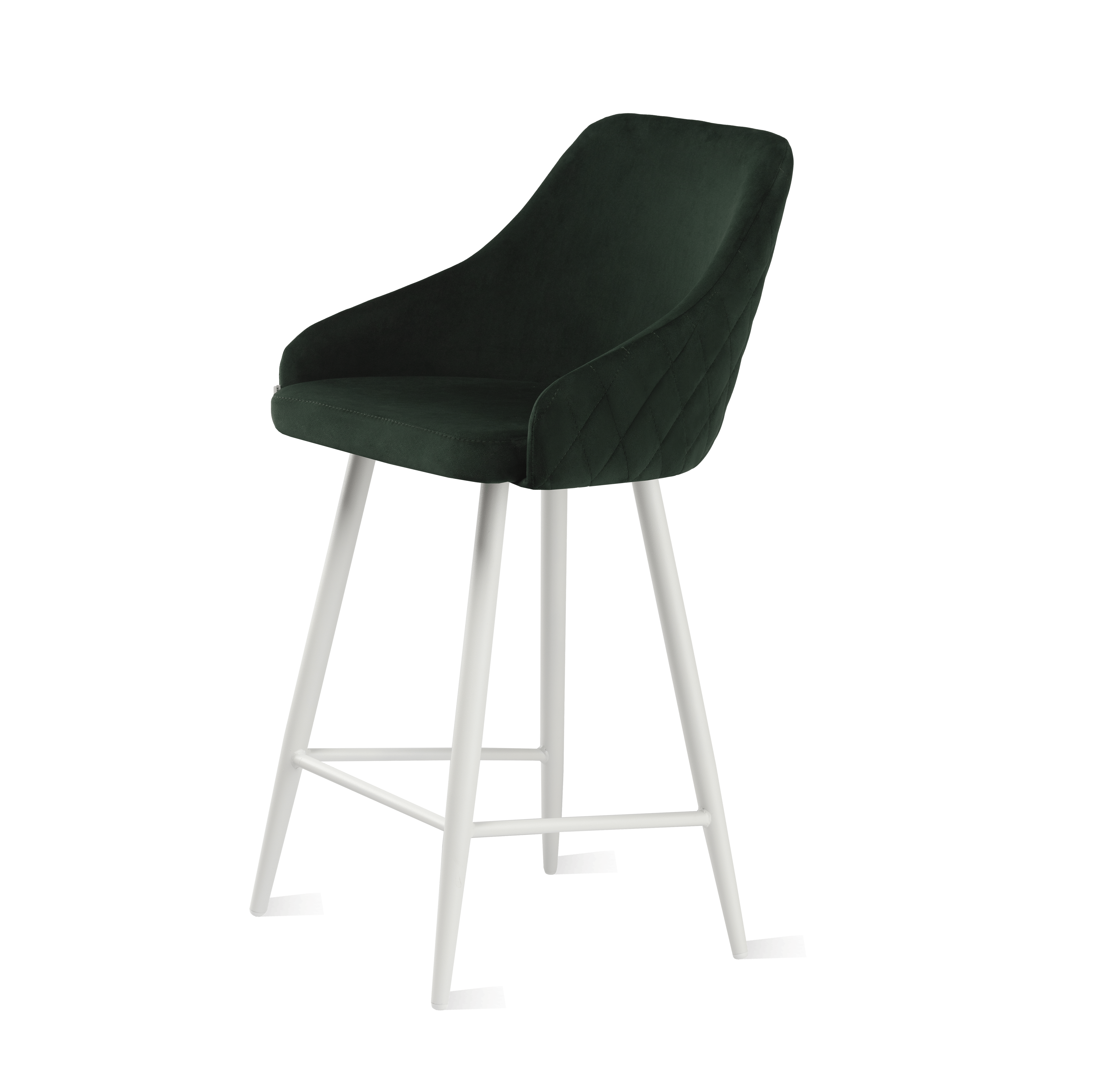 Стул полубарный Фортресс Сальса, изумруд/белый муар