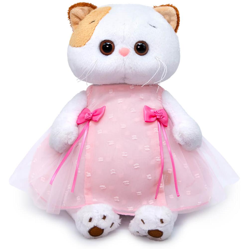 фото Мягкая игрушка budi basa basik & co кошечка ли-ли в розовом платье 24 см