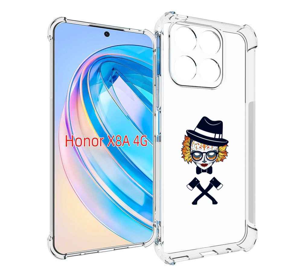 

Чехол MyPads девушка в маске с топорами рисунок для Honor X8a, Tocco