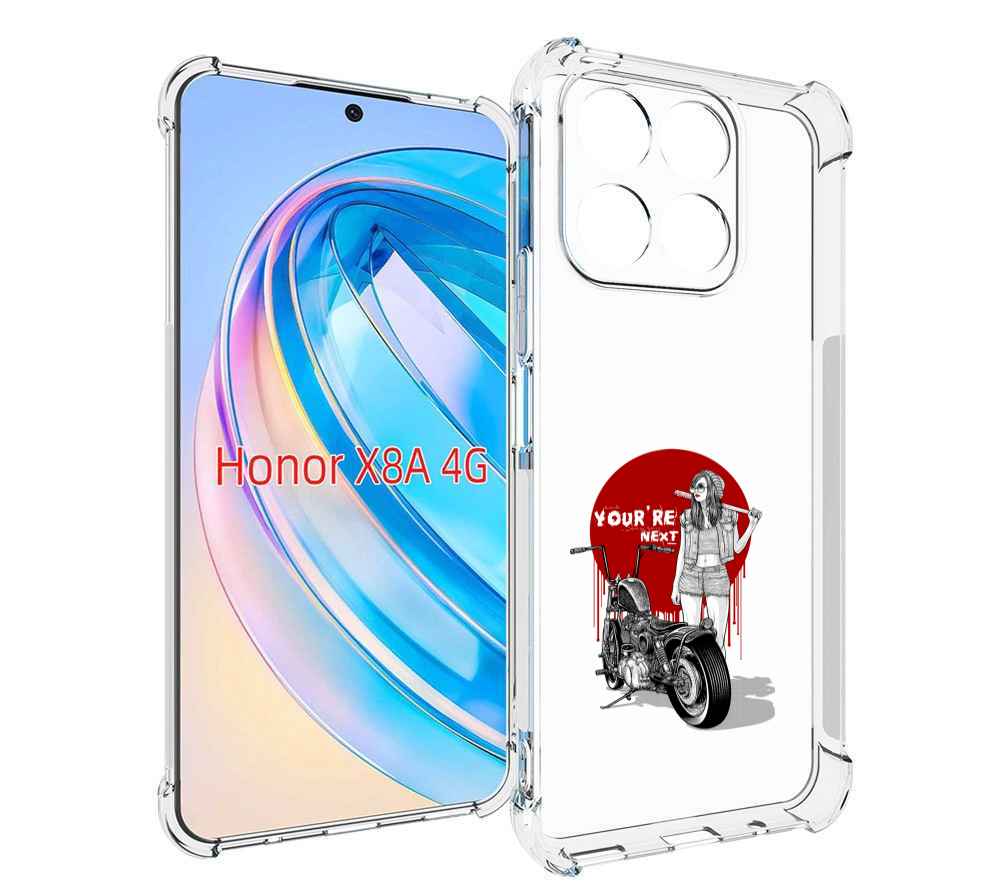 

Чехол MyPads девушка с мотоциклом для Honor X8a, Tocco
