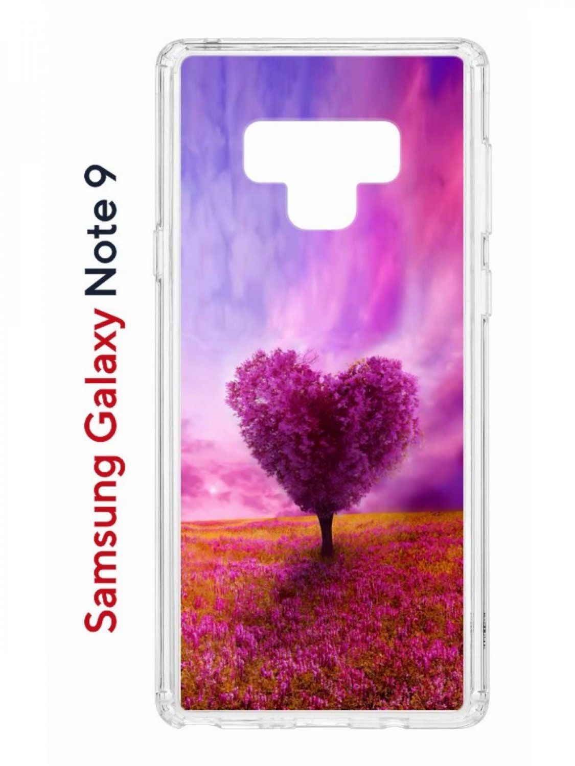 Чехол на Samsung Galaxy Note 9 с принтом Kruche Print Pink heart,противоударный бампер