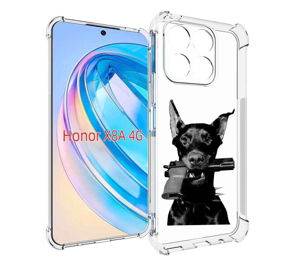 

Чехол MyPads доберман с пистолетом для Honor X8a, Tocco