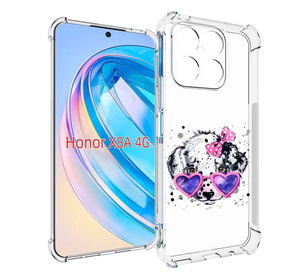 

Чехол MyPads долматинец в очках для Honor X8a, Tocco
