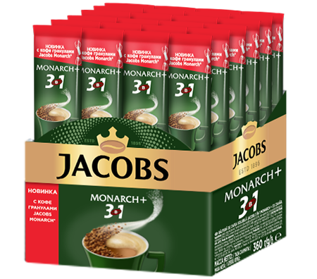 

Кофейный напиток Jacobs Monarch 3в1 растворимый 15 г 24 шт