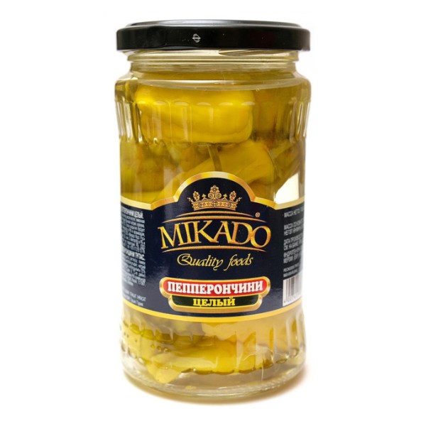 

Перец Mikado Пепперончини маринованный 370 г