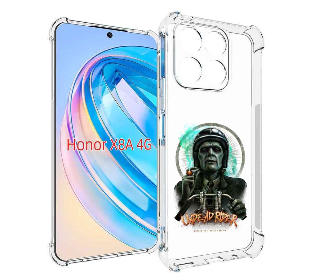 

Чехол MyPads зеленый мужчина с сигаретой на мотоцикле для Honor X8a, Tocco