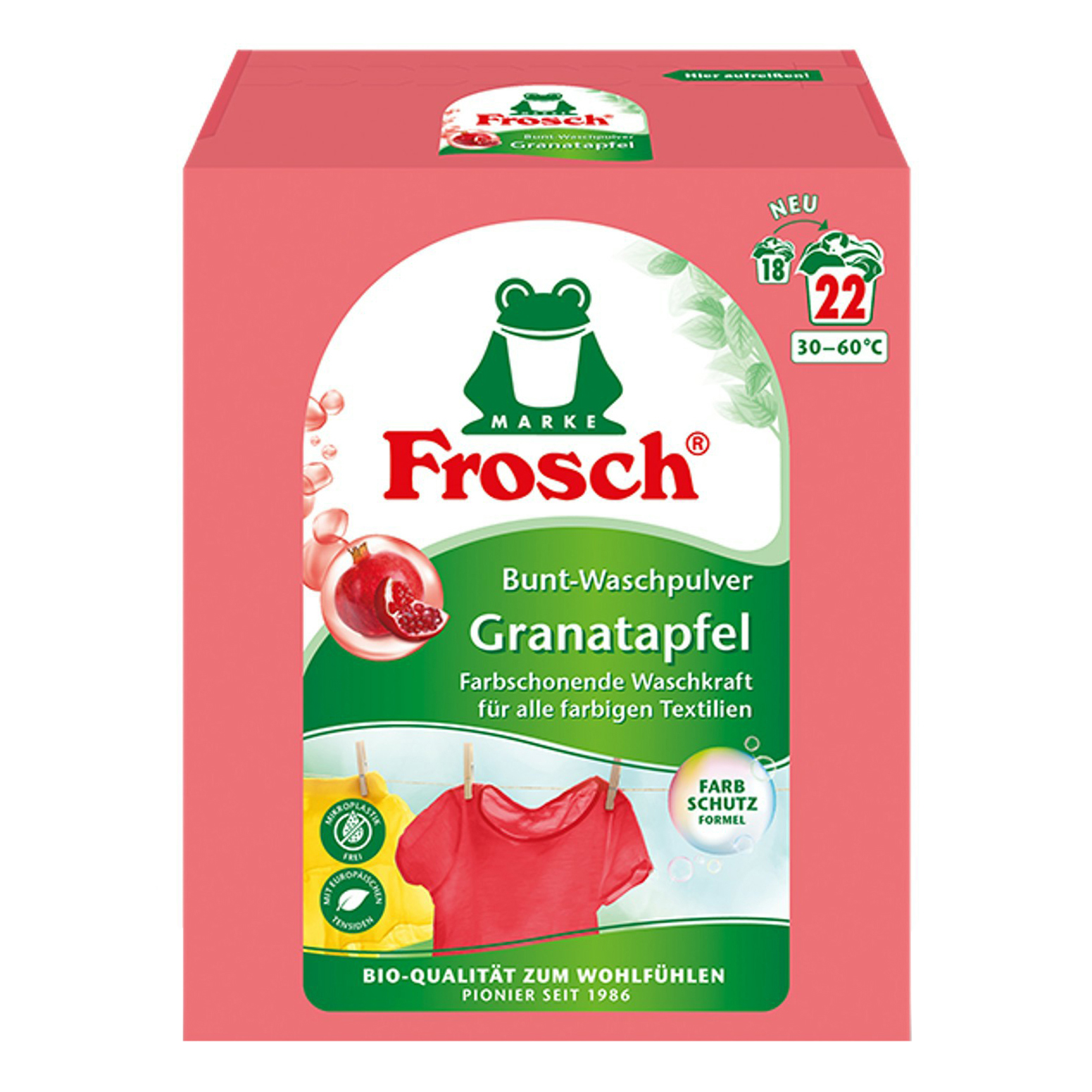 фото Стиральный порошок frosch granatapfel для стирки цветного белья 1,45 кг