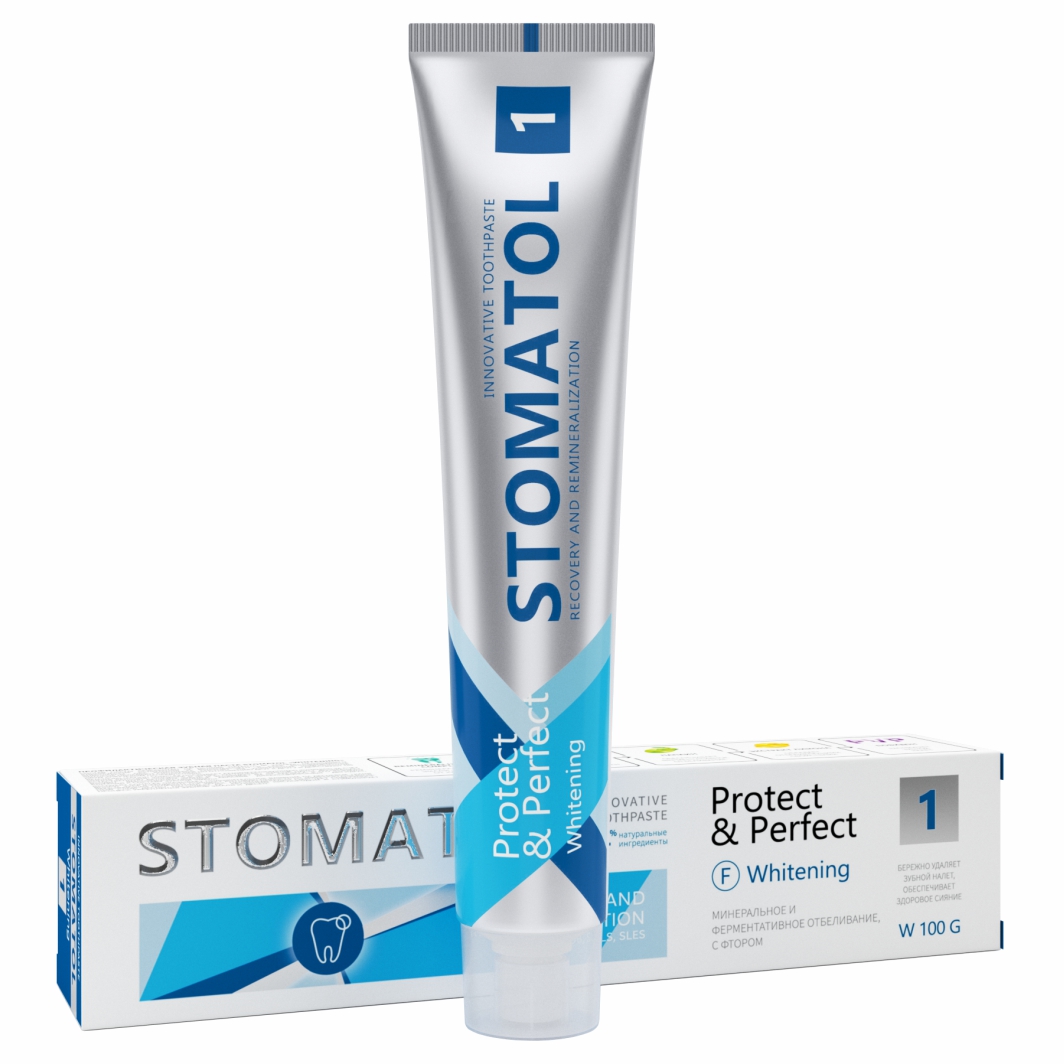 фото Зубная паста stomatol whitening профилактическая 100г