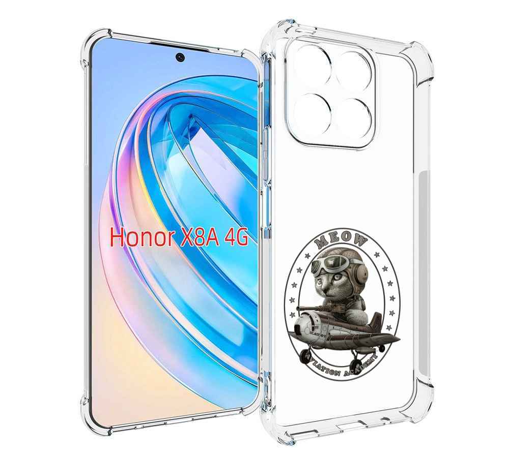 

Чехол MyPads кот в самолете для Honor X8a, Tocco