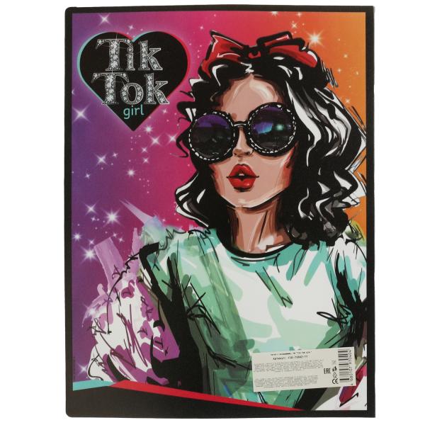 

Папка с 10 вкладышами TIK TOK GIRL в кор.4x30шт, Разноцветный